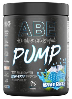 اشتري ABE Pump Stim-Free Blue Razz 500gm 40 Servings في الامارات