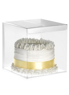 اشتري 30Pack Clear Gift Boxes 6X6X6 In Square Plastic Transparent Boxes For Cakes Wedding Baby Shower Birthday Party في الامارات