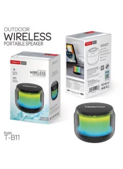 اشتري Outdoor Wireless Portable Speaker LED Symphony moves with music T-B11 Black في الامارات