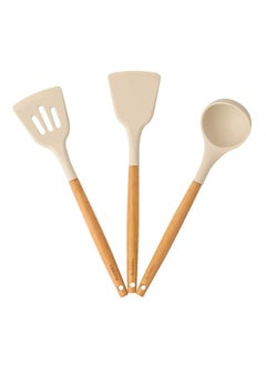 Buy Silicone Spatula Set for Kitchen, Spatula Silicone Set for Non Stick Pan, Kitchen Tools Set of 3 (32cm Turner+32cm Turner+32cm Spoon) in Saudi Arabia