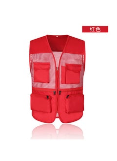 اشتري Multi-Pocket Zip Fishing Vest for MenRed Red في الامارات