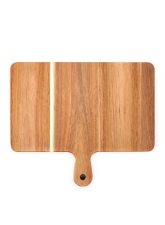 Buy Acacia Wood Rectangle Cutting Board With Handle in Saudi Arabia