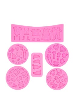 Buy Baby Silicone Fondant Cake Mold Baby Birthday Party Kitchen Baking Mold Cake Decorating Moulds Modeling Tools Baby Shower Gender Reveal Party Gummy Sugar Chocolate Candy Cupcake Mold in UAE