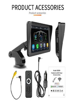 اشتري 7 Inch Portable Wireless Carplay Car MP5 Radio Player Portable Car Stereo Music Player Auto Portable Multimedia Support 2.4/5Ghz WIFI في الامارات