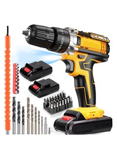 Buy 48V Cordless Drill, 3/8 Inch Power Drill Set with Lithium Ion Battery and Charger, Electric Drill with Variable Speed, 19 Positions and 24-Pieces Drill/Driver Accessories Kit (24 Pcs) in Saudi Arabia