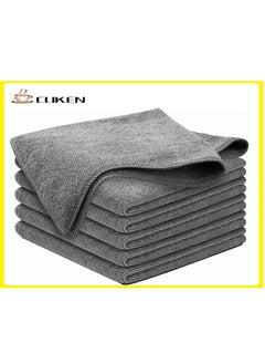 Buy Microfiber All Purpose Cleaning Cloth Kitchen Towel Cleaning Towels, Reusable Microfiber Cloths Kitchen Towel Cloth Car Wash and Detailing Cloth, Lint Free Pack of 6 in Saudi Arabia