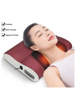 Buy Neck Massager Shoulder Back Massager with Heat 4D Electric Massage Pillow Pad in Saudi Arabia