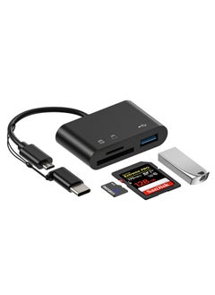 اشتري Private Mold Type-C Card Reader Multi-Function OTG 2.0 SD/TFThree-in-one card reader-Android black + Type-c adapter + lanyard bare metal Three-in-one card reader-Android black + Type-c adapter + lanyard bare metal في الامارات