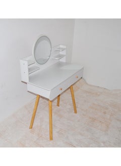 Buy Dressing Table Makeup Mirror With Lights And 2 Drawers in UAE