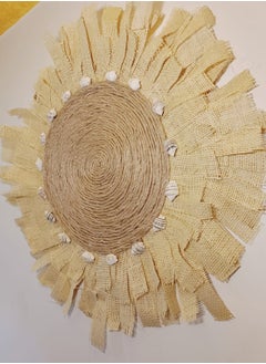 Buy Large Burlap and Shell Wall Decor - Natural Decor 60cm in Egypt