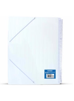 Buy Maxi Spiral Display Book 60 Pocket White, Clear Pockets Book File Folder Document Presentation Organizer for Portfolio Music Artwork Display for School Business Office in UAE