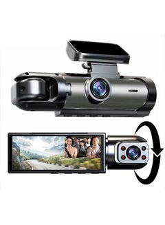 Buy 1080P Dash Camera Front Inside 360-degree Dual-lens Camera Driving Recorder in Saudi Arabia