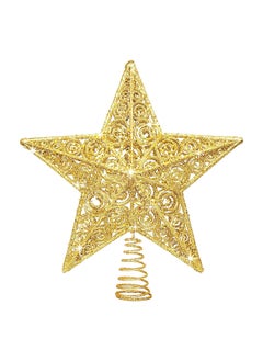 اشتري Christmas Star Tree Topper, 12 Inch Gold Star Tree Topper for Christmas with Glitter Sequin Christmas Tree في مصر