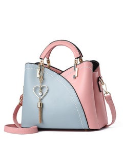 اشتري Purses and Handbags Women Fashion Ladies Satchel Shoulder Top Handle Bag Black Blue/Pink في الامارات
