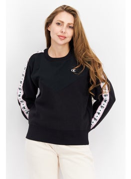 اشتري Women Sportswear Fit Long Sleeves Outdoor Sweatshirt, Black/Pink في السعودية