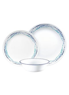 اشتري 12 Piece Set Vitrelle Glass Dinnerware Corning White في الامارات