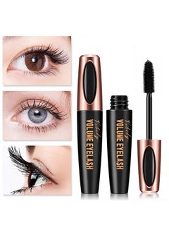 Buy 4D Silk Fiber Lash Mascara Extension Voluminous Fiber Mascara Waterproof & Smudge-Proof Mascara Long-Lasting No Flaking Natural No Clumping, All Day Exquisitely Full (Black) in UAE