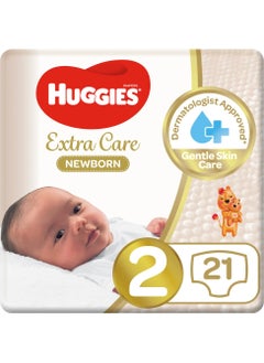 Buy Baby diapers, size (2), small, 4 - 6 kg, 21 diapers in Saudi Arabia