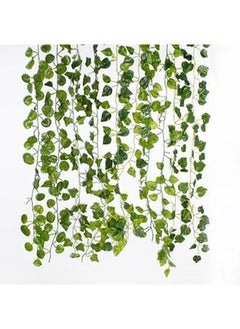 Buy 24 Strands Artificial Ivy Leaf Plants Vine Artificial Garlands Fake Foliage Flowers Hanging Vine For Home Kitchen Garden Office Wedding Party Wall Decor in UAE