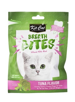 اشتري Breath Bites Tuna Flavor Infused With Mint Cat Treats 60g في الامارات