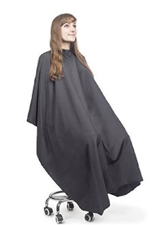 اشتري Hair Cutting Cape For Adults Large Lightweight Water Resistant Salon Cape Snap Closure 60In X 57.5In Haircut Cape Hair Cape Barber Capes (Black) في الامارات