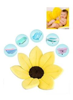 اشتري Comfortable Plush Baby Bath Seat Flower Shaped Bathtub For 0-12 Months Baby - Fits In All Sinks في السعودية