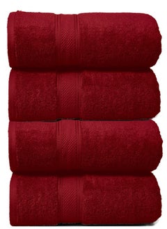 Buy Bliss Casa Cove 100% Cotton Bath Towels (4 Pack, 50 x 90 CM) 500 GSM Cotton Bath Towel Set for Home, Hotels, Pool & Beach in UAE