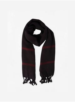 Buy Plaid Stripe Pattern Winter Scarf/Shawl/Wrap/Keffiyeh/Headscarf/Blanket For Men & Women - Small Size 50x170cm - Black / Red in Egypt