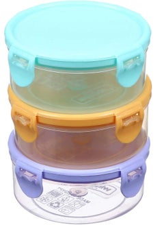 Buy Plastic Food Container 3 Pieces - Multi color in Egypt