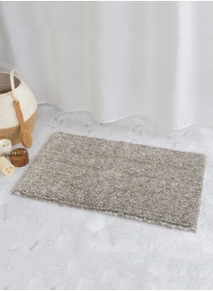 Buy Soft and Cushion Anti Slip Bath Mat Cream 56x91 cm in UAE