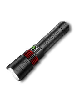 Buy Rechargeable LED Flashlight, LED Torch with 1800 Meters Range, Powerful Flashlight, Aircraft Non-Corrosive Aluminum Body, Perfect For Camping & Emergency,2 Year Warranty in Saudi Arabia