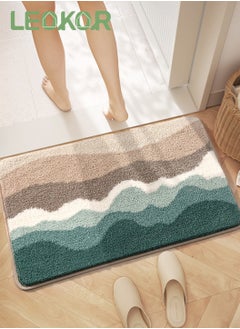 Buy Fast Drying Bath Mat Bathroom Rug Mat Extra Soft And Absorbent Bath Mat With Rubber Non-Slip Bottom 40*60CM in Saudi Arabia