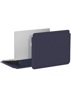 Buy Matte PRO MAG Sleeve with Stand Case Cover for Macbook PRO 14/13 inch and Macbook Air 13.6/13 inch - Blue in UAE
