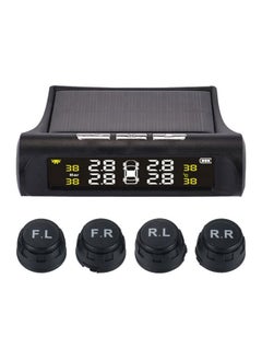 اشتري Car Tire Pressure Solar Energy Monitoring System With 4 External Sensors, Tyre Pressure Monitoring System with 4 External Sensors Car Tire Real-time Wireless Auto Alarm System في الامارات