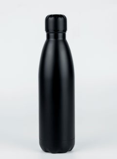 اشتري Nessan 750ml Sport Water Bottle Vacuum Insulated Stainless Steel Sport Water Bottle Leak-Proof Double Wall Cola Shape Water Bottle, Keep Drinks Hot & Cold - Black في الامارات