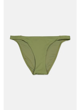 اشتري Women Plain Pull On Bikini Bottom, Olive في السعودية