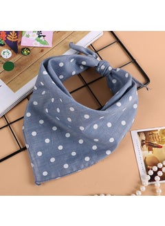 Buy Korean Fashion Kids Cotton Bandana ScarfWave dot denim blue Wave dot denim blue in UAE