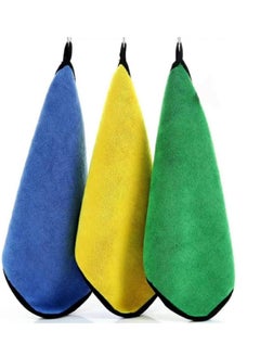 Buy 3-Piece Microfiber Cloth Set, 30x40 cm, Multi-Color for Versatile Use – Microfiber Cleaning Cloth for Car, Kitchen, and Glass – Double-Sided Towels for Drying and Polishing, Thick and Highly Absorbent, Cleaning Cloth for Kitchen, Glass, and Wood – Dust-Resistant Silk Cloth, Wipe for Glass, Wood Polish – Microfiber Kitchen Towels – Microfiber Towel in Egypt