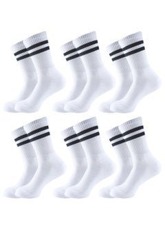 Buy Sam socks set of 6 half towel sport sock Men white in Egypt