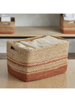 Buy Naturaloom Rectangular Storage Basket 34 x 22 x 25 cm in UAE