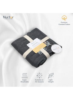 Buy Soft Baby Blankets For Boys And Girls 100% Combed Cotton Lightweight Fleece in UAE