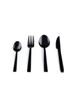 Buy Bergner Sofia Black 24-Piece Cutlery Set - Black in UAE