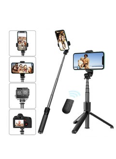 Buy Selfie Tripod Stick with Detachable Wireless Remote, 4-in-1 Extendable Portable Bluetooth Selfie Stick and Mobile Phone Tripod by Xumczoo, Compatible with GoPro, iPhone, Samsung, Huawei and more. in Egypt