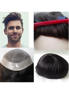 Buy Australian Hair Patch for Men, 100% Human Hair, Natural Looking Thin Front Lace Hair black in UAE