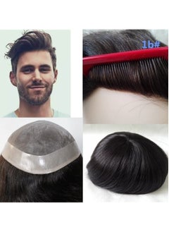 Buy Australian Hair Patch for Men, 100% Human Hair, Natural Looking Thin Front Lace Hair black in UAE