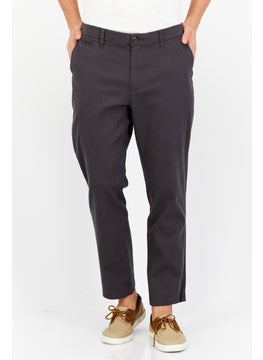 Buy Men Slim Fit Plain Dress Pants, Grey in UAE