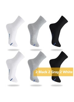 Buy 6 Pairs Of Boxed Men's Casual Breathable Business Style Mid Length Socks in UAE