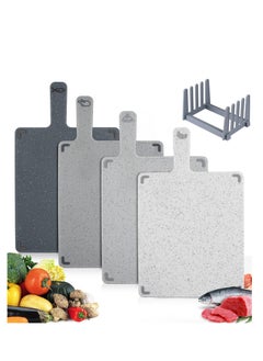 Buy Chopping Board, Plastic Chopping Boards Set with Stand, Dishwasher Safe, BPA Free, Durable Kitchen Cutting Board, Small Boards for Camping, Caravan, Flexible use for Kitchen&Caravan Accessories in Saudi Arabia