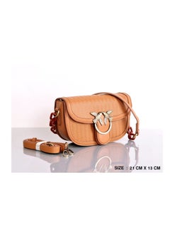 Buy Women's handbag with adjustable handle with distinctive chain and accessory closure in a modern way in Egypt