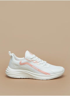 اشتري Textured Lace-Up Trainer Shoes في الامارات